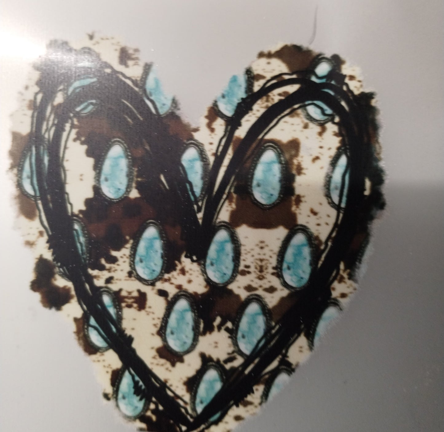 Cowhide Heart Transfer