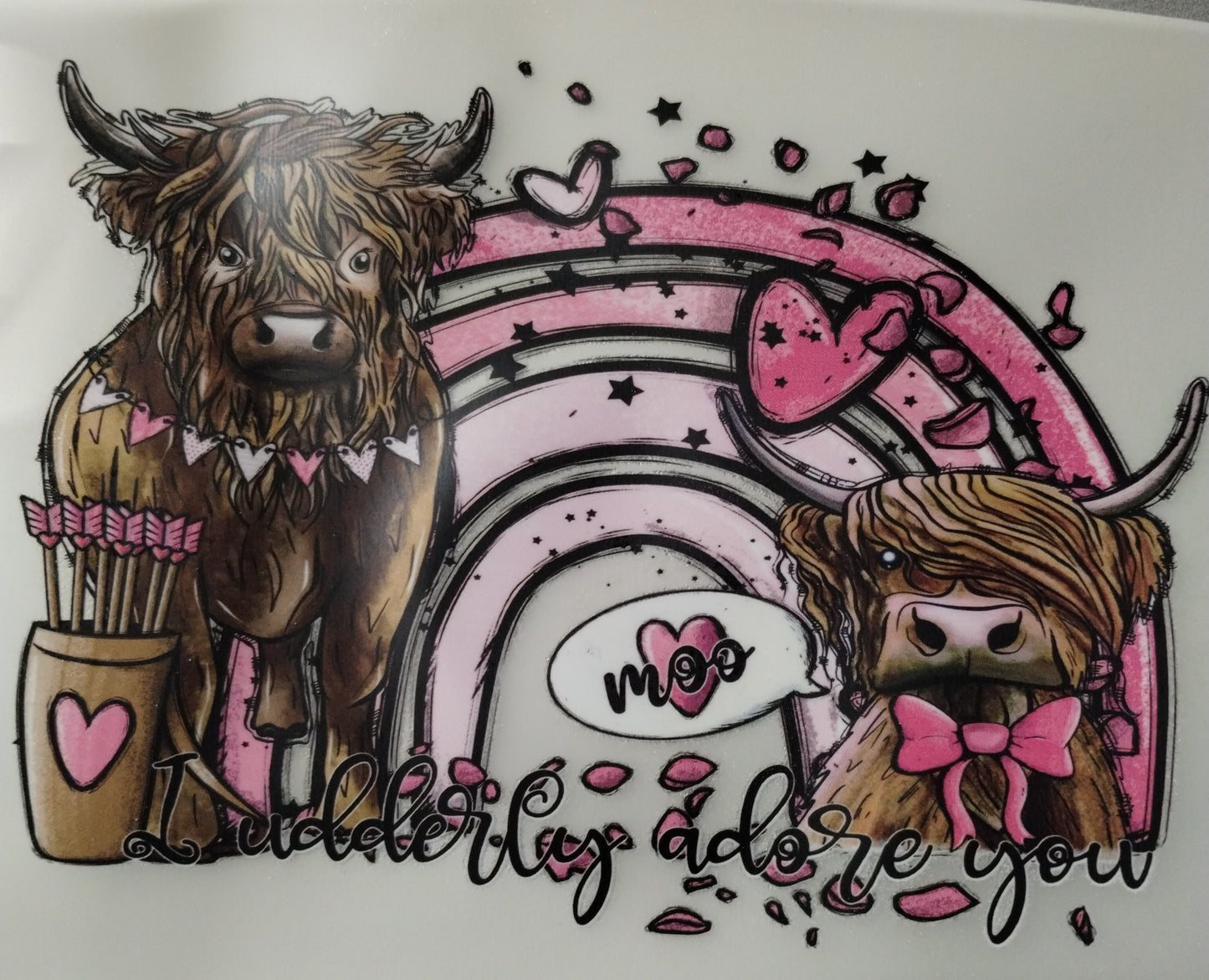 Highland Cow Valentines Day Transfer