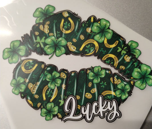 St Patricks Day Lips Transfer